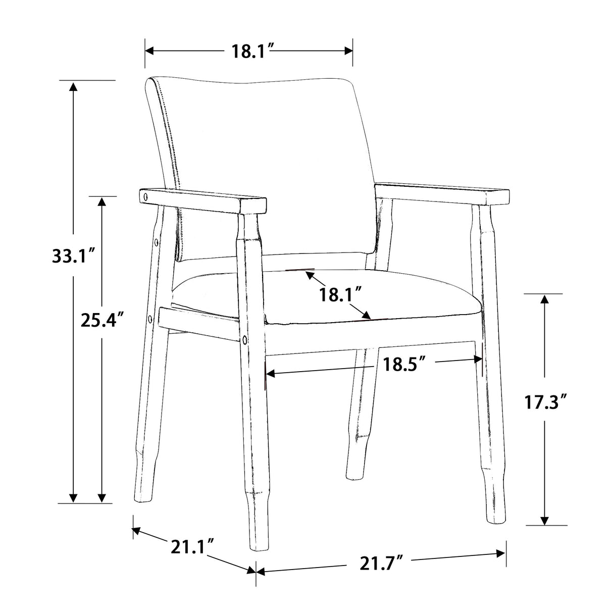 thksbought Mid Century Modern Walnut Dining Chairs Wood Arm Beige Fabric Kitchen Cafe Living Room Decor Furniture thksbought