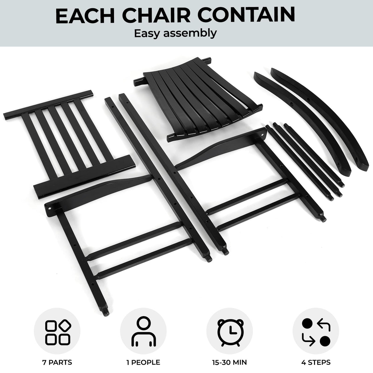 TLGREEN Outdoor Rocking Chair, Solid Wood Oversized Rocking Chair Outdoor with Wide Seat,All Weather Porch Patio Wooden Rocking Chair, Easy to Assemble for Indoor,Outdoor (Black) TLGREEN