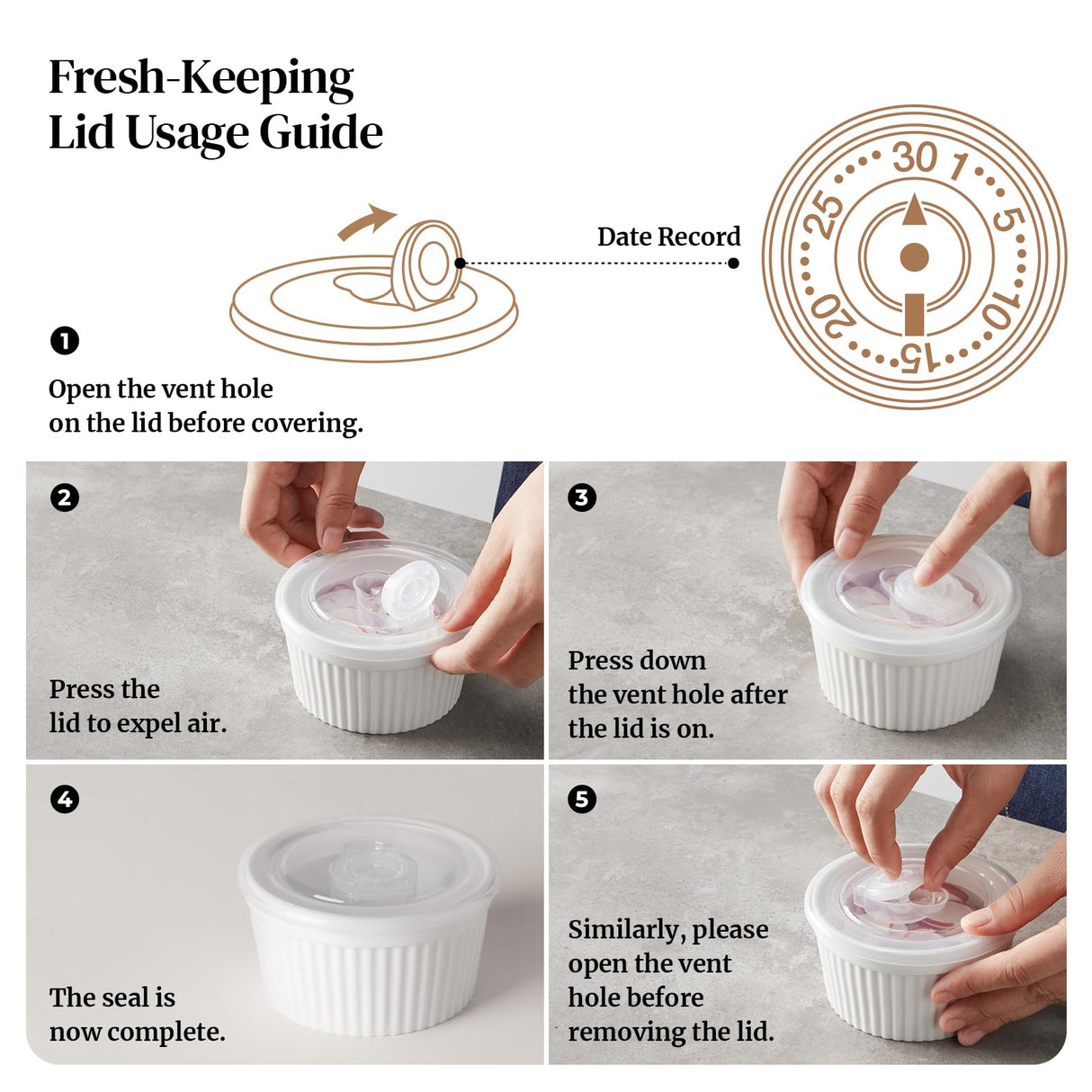 DOWAN Ramekins 8 oz Oven Safe with Lids, Creme Brulee Ramekins Bowls, Porcelain Ramiken Souffle Dishes, Custard Cups for Baking, Small Bowls for Pudding Dip Sauces Charcuterie Dessert, White, Set of 6 DOWAN