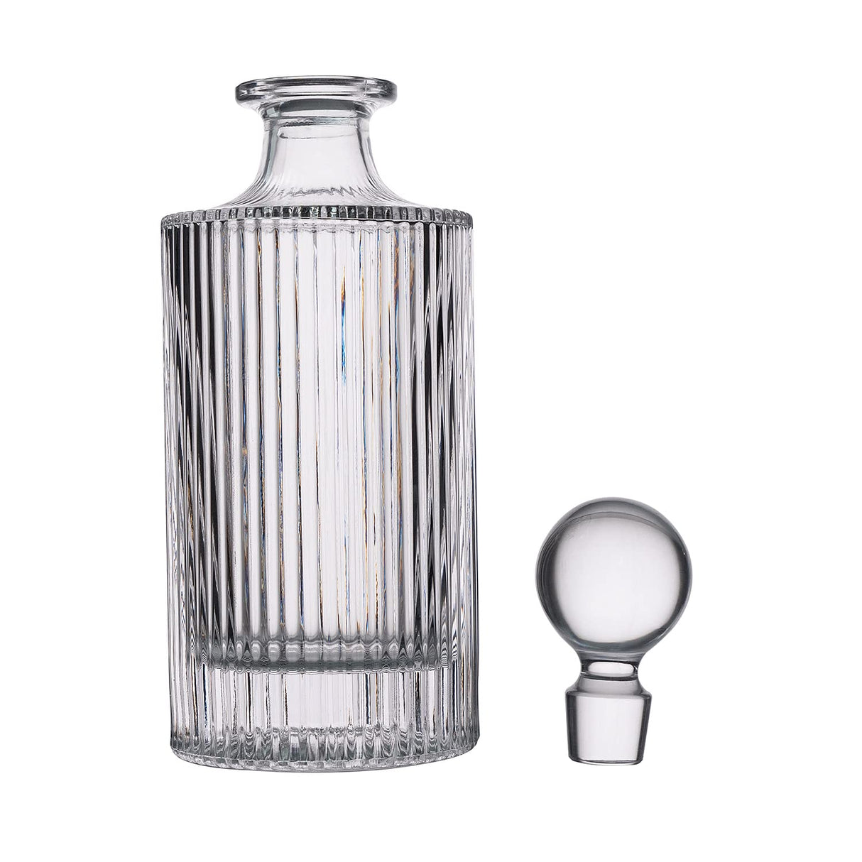 Whiskey Decanter and Glass Stopper 27 oz Square Decanter for Whiskey, Bourbon, Brandy, Liquor, and Rum QUEEN&STONE LEAD FREE