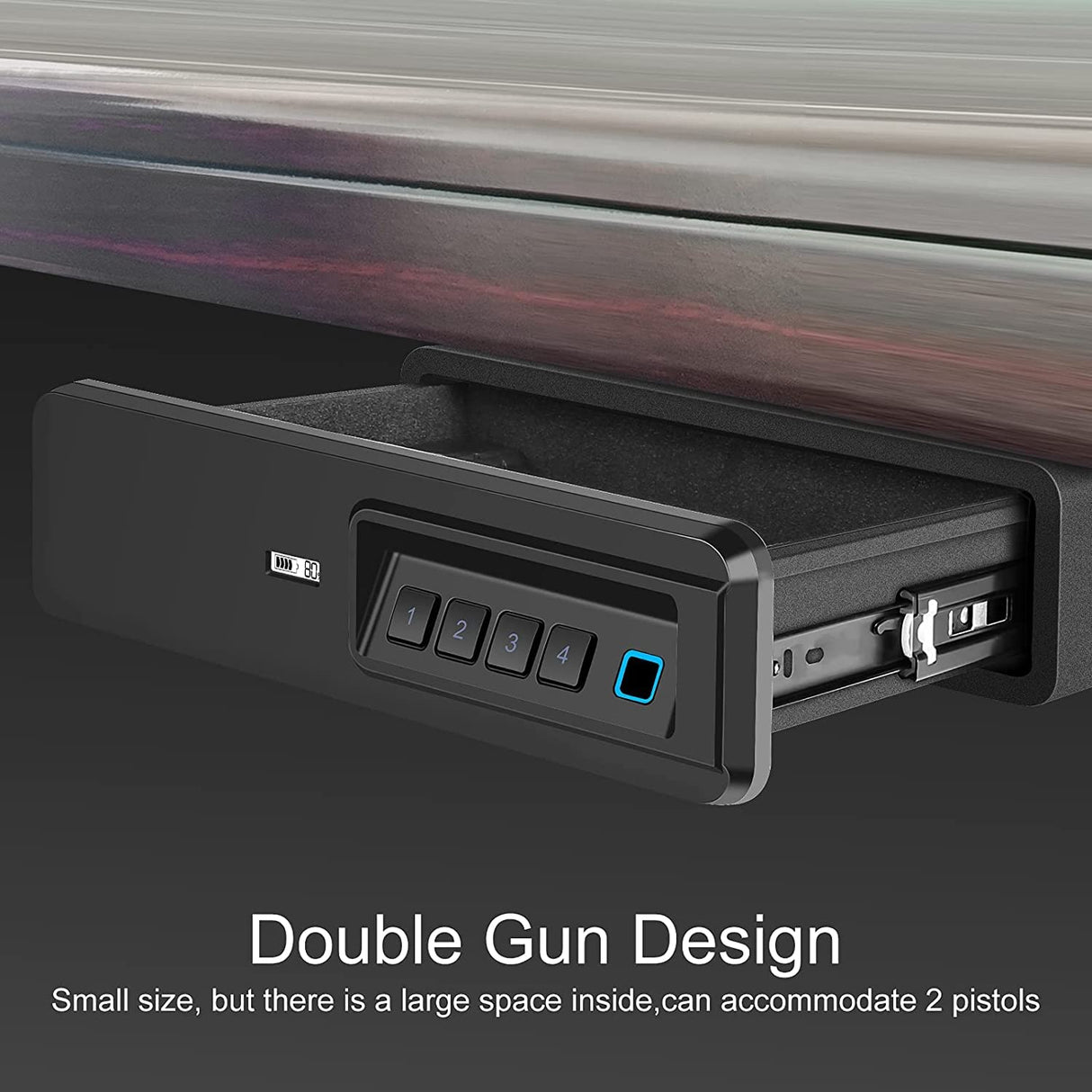 Biometric Fingerprint Safe, Slide-Away Handgun Safe for Two Pistols Storage Safe Drawer Safe for Home and Vehicle (Biometric Fringerprint Safe) NEBULIZER MACHINE