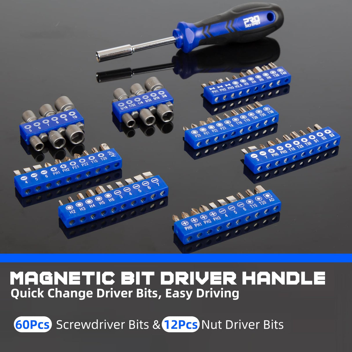 Prostormer Mechanic Tool Set, 240-Pieces Universal Household Auto Repair Tool Kit with Heavy Duty Aluminium Tool Box Prostormer