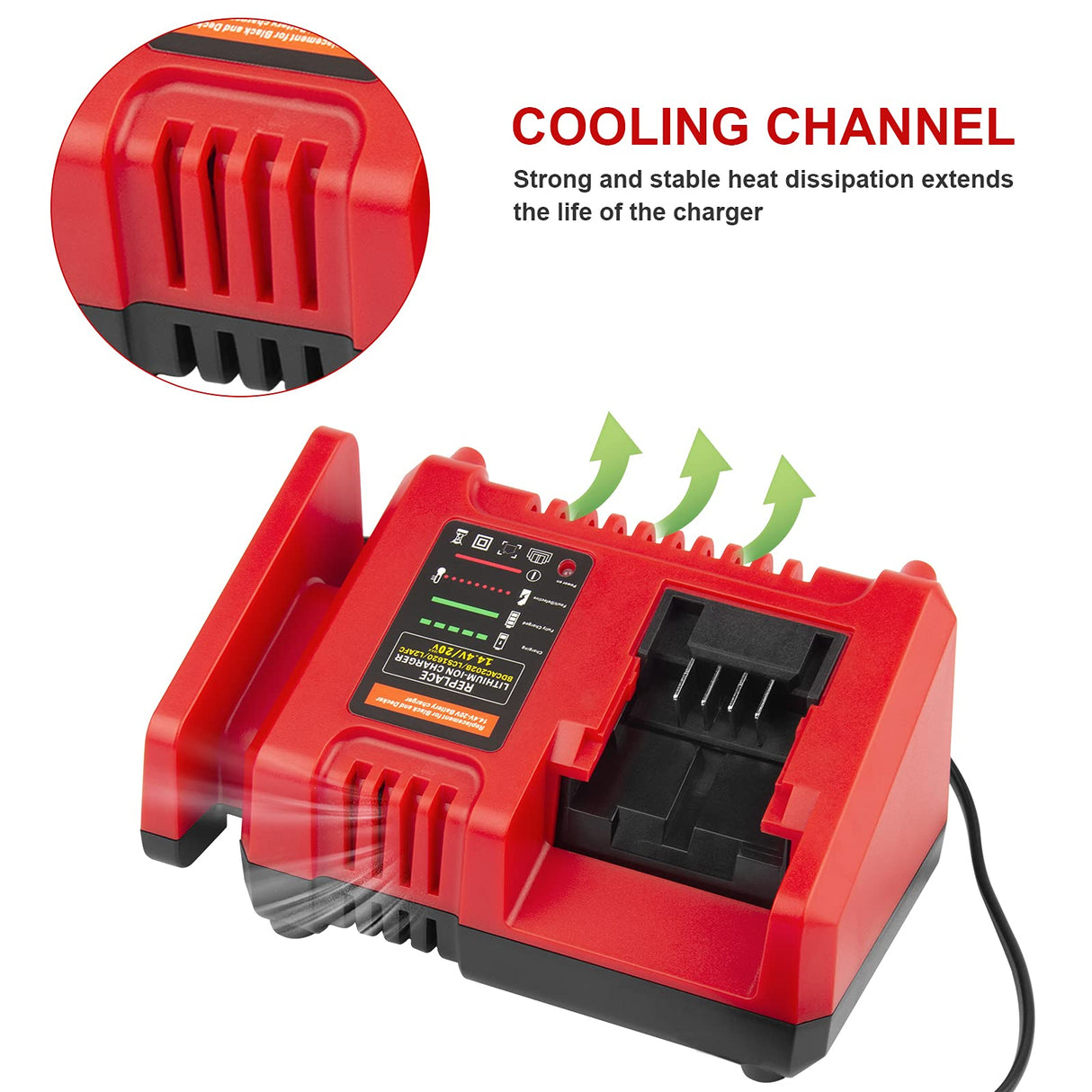 Super Fast 20V Charger for BLACK+DECKER Tools 20V MAX Lithium Battery Charger, (BDCAC202B), LBXR20, LBXR2020, LBXR2020-OPE, LBX4020, LB2X4020, LB2X4020-OPE, LB20, LBX20, LBXR2520 Futurebatt