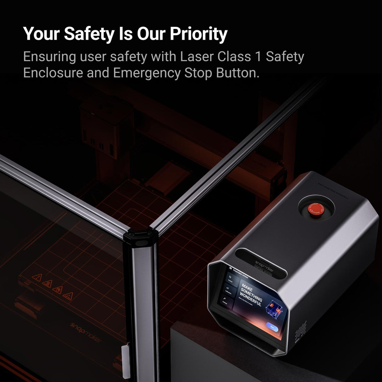 Snapmaker Artisan 3 in 1 3D Printer with 10W Laser Engraver & 200W CNC Carving,FDM 3D Printer Dual Extrusion Large Printing Size 15.75"x15.75"x15.75" with 7" Touchscreen,Industrial-Grade Linear Rails Snapmaker