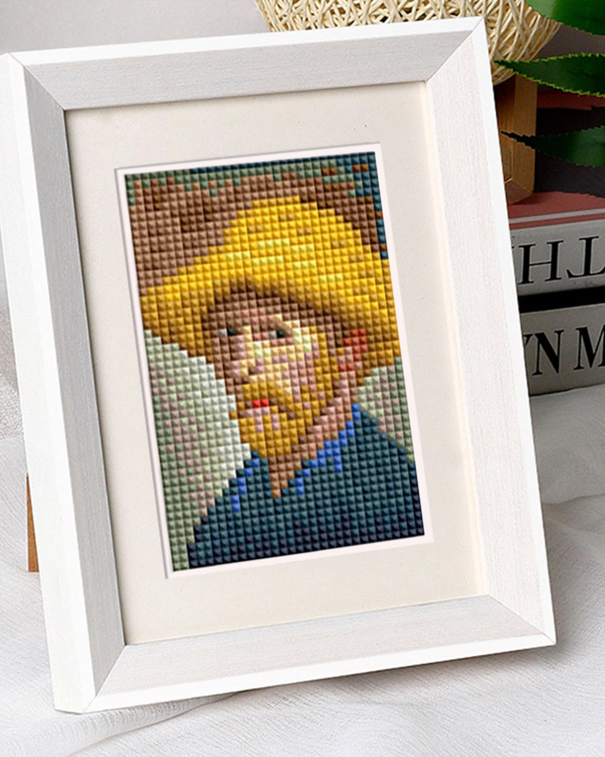 PeakLuv 12Pcs Small Diamond Art Kits Small Diamond Painting Kits, Classic Masterpiece Mini Diamond Art Kits for Beginners, Square Drill Mini Gem Painting 1-Hour Painting for Home Desktop Decor, 6X7in PeakLuv