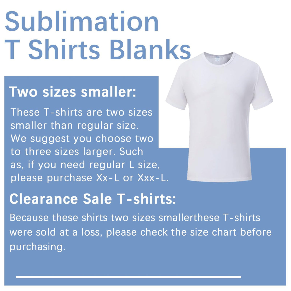 LaiHiulaan 20 Pcs Sublimation Blank Shirts Bulk 2 Sizes Smaller USA WAERHOUSE Adult White Polyester Tshirts for Sublimation LaiHiulaan