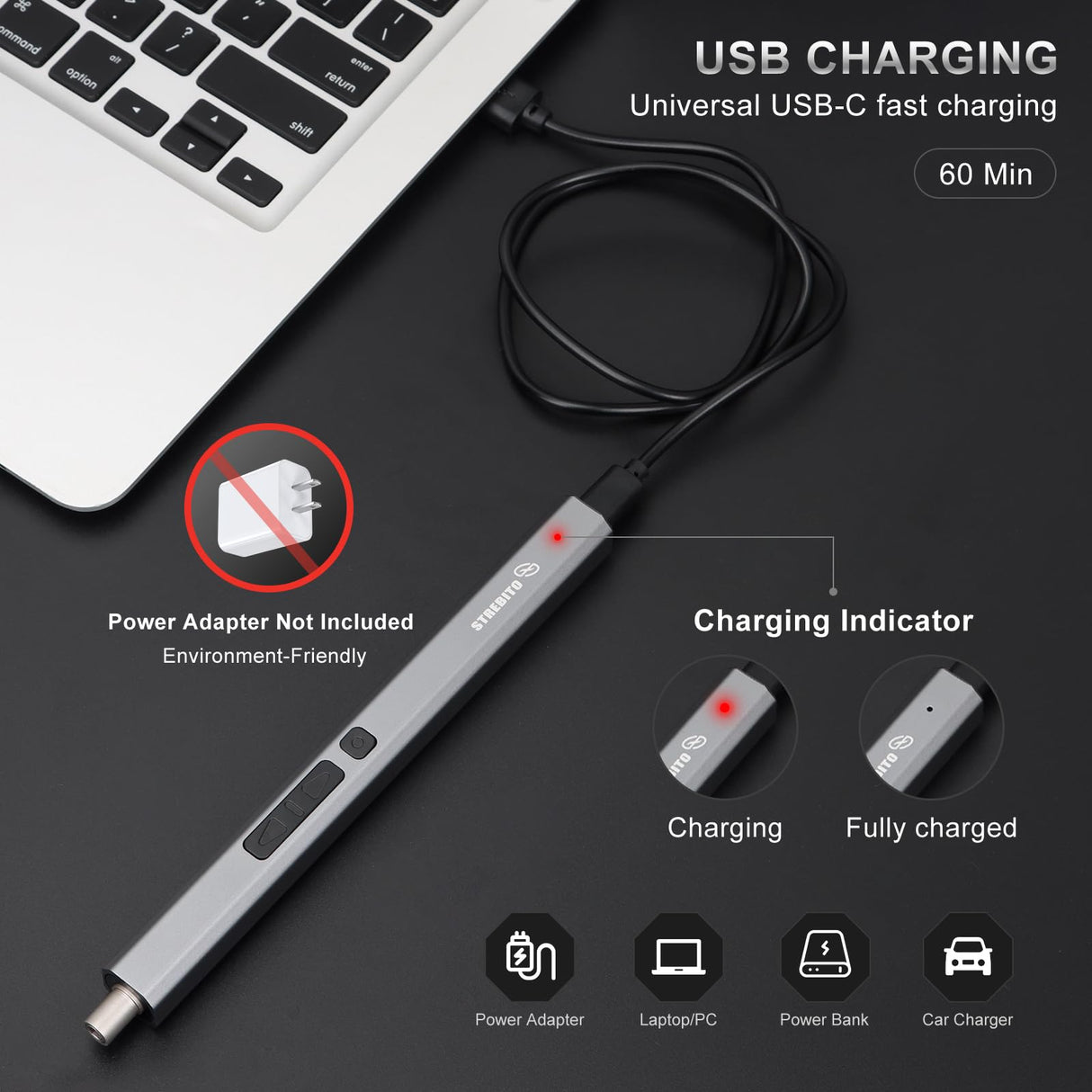 STREBITO Mini Electric Screwdriver Set 144-Piece Electric Precision Screwdriver, 3.7V Power Screwdriver Cordless, Rechargeable Small Electric Screwdriver Kit, PC Electronic Phone RC Drone Repair Tool STREBITO