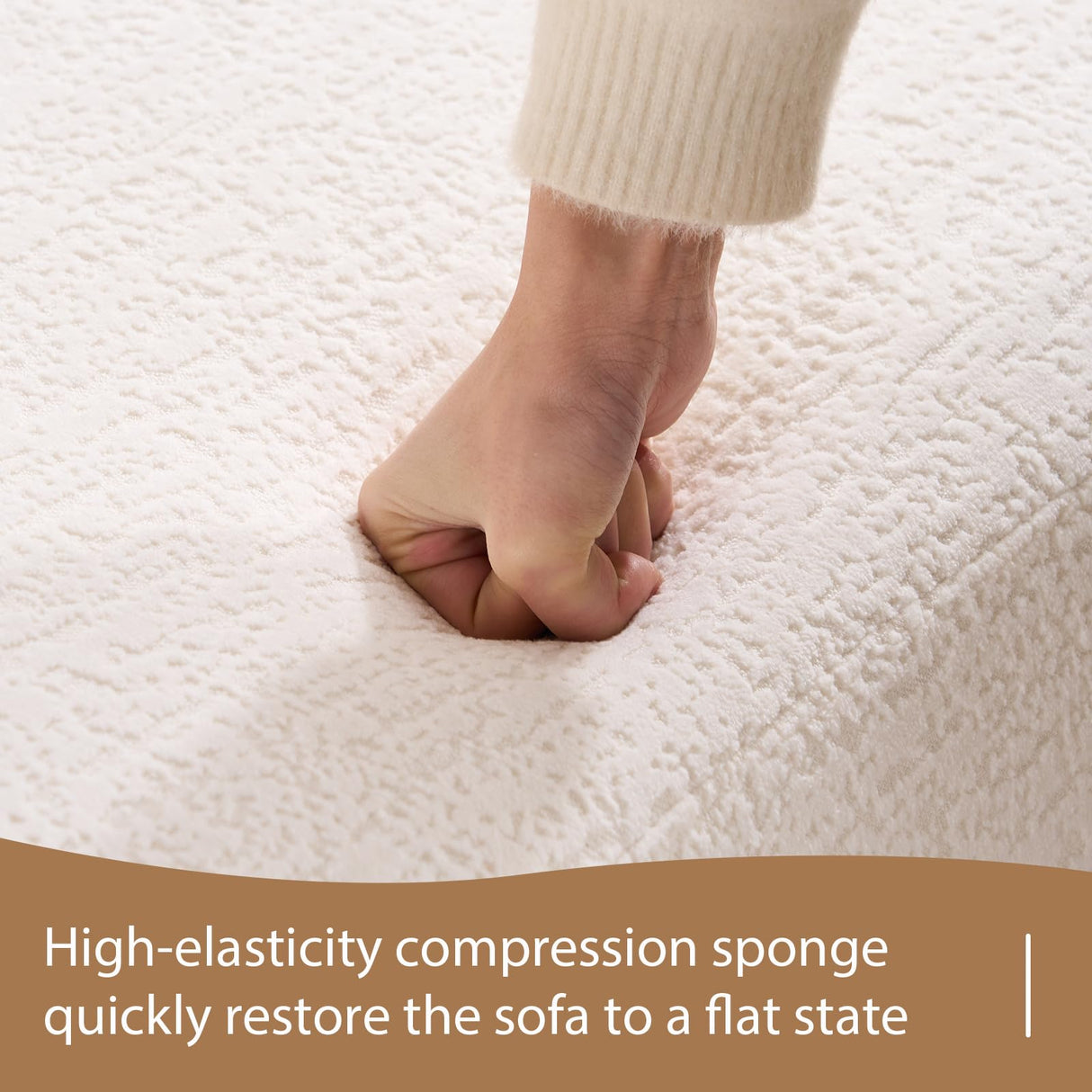 Hnvzldn 65" Curved Loveseat for Small Spaces,Boneless Loveseat Sofa,Wood Grain Chenille Fabric, No Installation Requirement, Curved Sofa Couch for Apartment,Living Room,Office (White, 65") Hnvzldn