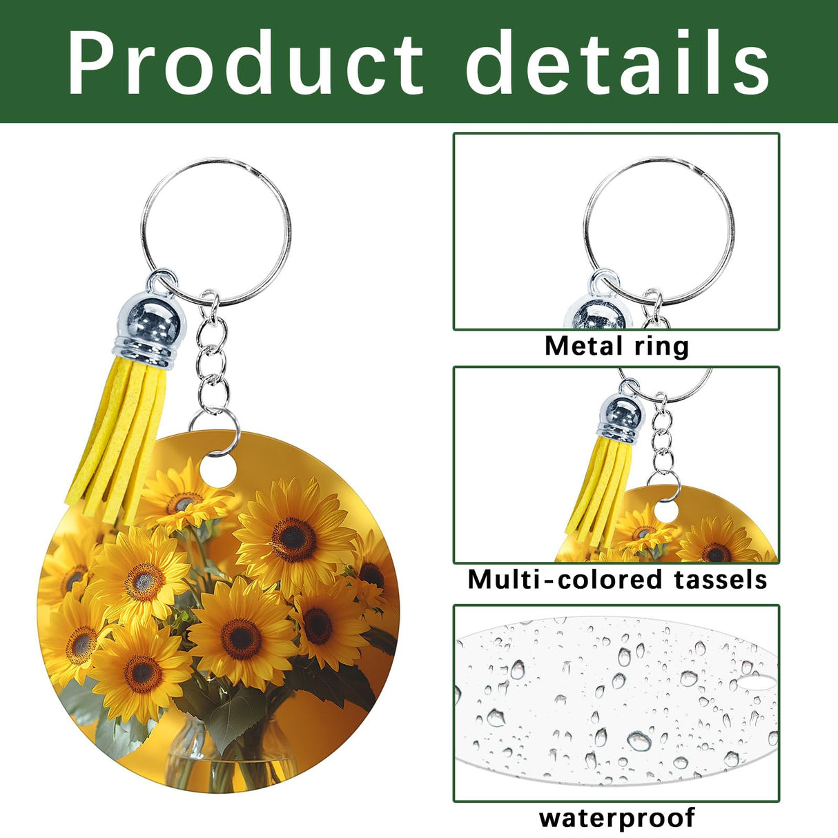 GEKIXUTP 160 Pcs metal Sublimation Keychain Blanks Bulk,Double Sided Sublimation Blanks Keychain Heat Transfer Keychain Blanks with Tassels,Sublimation Ornament Blanks key chain GEKIXUTP