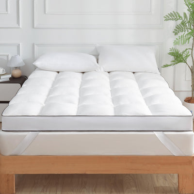 Mosluna 3 Inch Memory Foam Mattress Topper King Size, Extra Soft Pillow Top Mattress Topper, Fluffy Shredded Memory Foam Filled, Breathable Mattress for Back Pain Relief, 78x80 in.