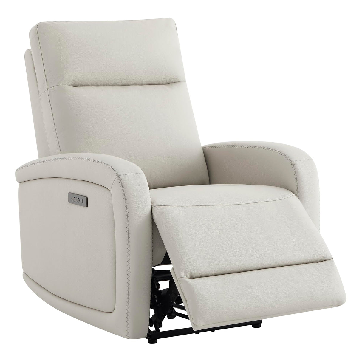 Watson & Whitely Power Recliner Chairs for Adults, Zero Wall Recliners W Power Headrest Type-C Charger, Small Faux Leather RV Recliners Home Theater Seating for Living Room, Cream Watson & Whitely