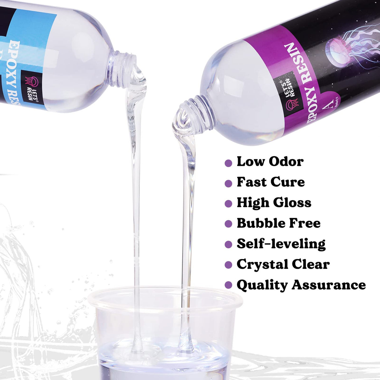 LET'S RESIN Resin Mold Kit Bundle with 0.5 Gallon Crystal Clear Epoxy Resin, Bubbles Free Resin for Resin Art LET'S RESIN