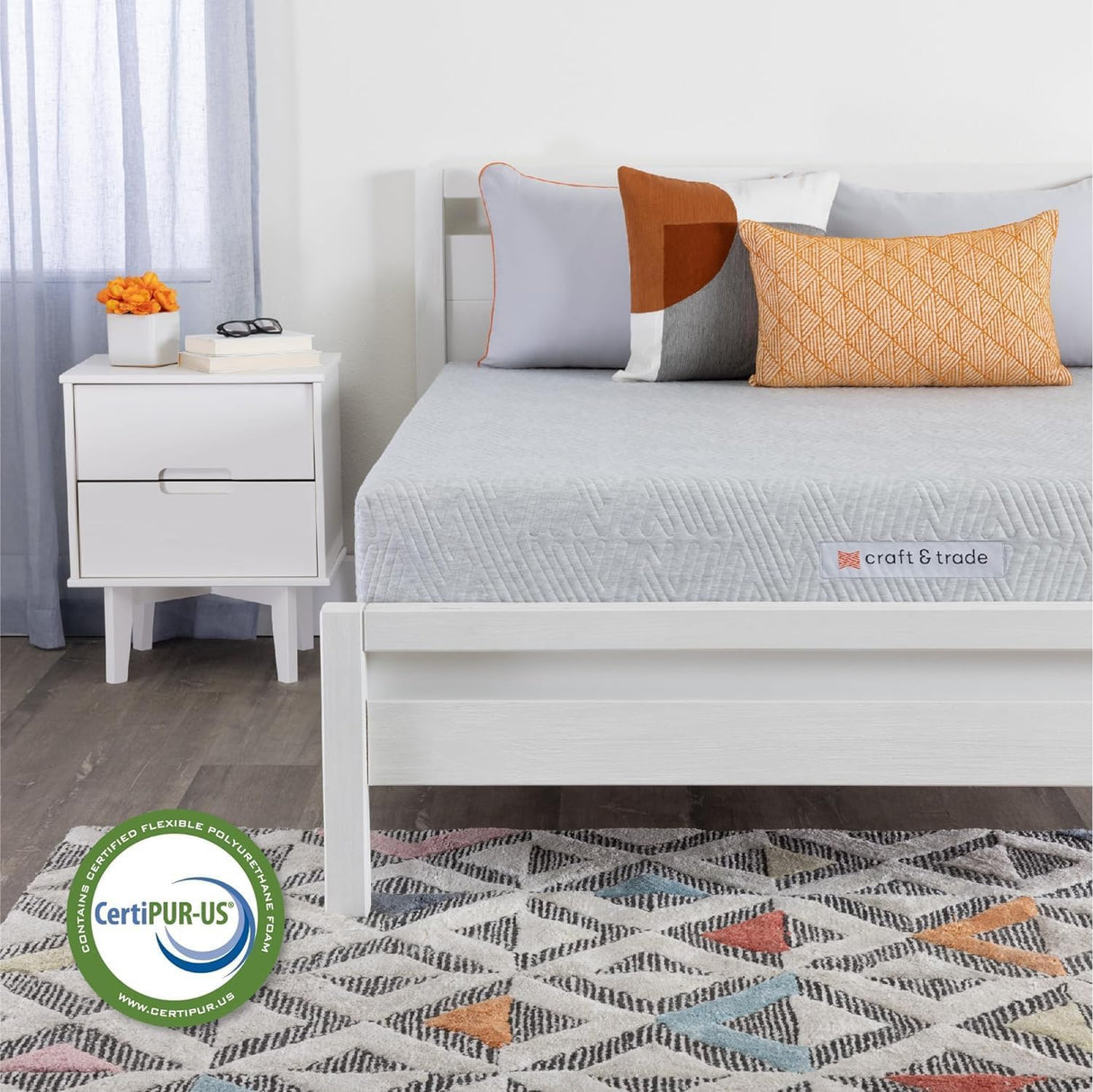 Craft & Trade 8-Inch Risewell Memory Foam Mattress, Bed-in-a-Box, CopperGel Cooling, CertiPUR-US Certified, California King, 100 Night Trial Craft & Trade