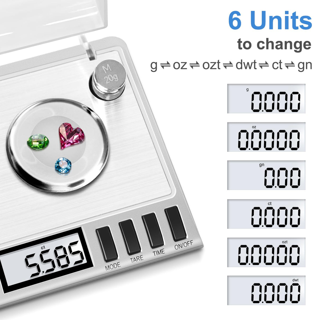 Fuzion Milligram Scale, 50g/0.001g Digital Milligram Scale with Calibration Weights, Jewelry and Gem Scale, Mg Scale for Powder, Reloading, Includes Scoop, Powder Pan and Tweezers Fuzion