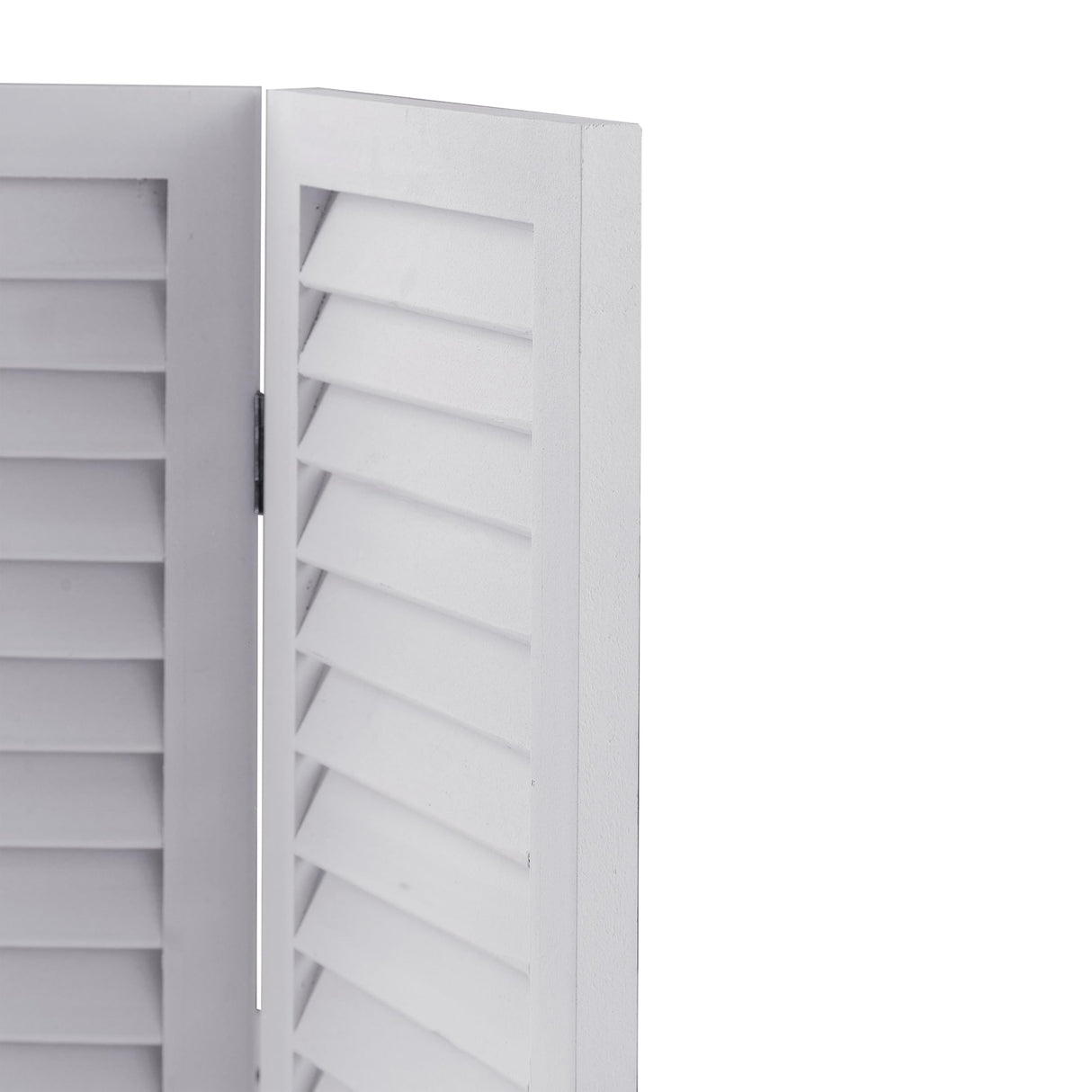 SOFE Wood Short Room Divider 3 Panel, 2.6 Ft Tall Shutters Folding Divider for Room Separation, White Room Partitions and Dividers Freestanding, Foldable Wall for Home Bedroom Office SOFE