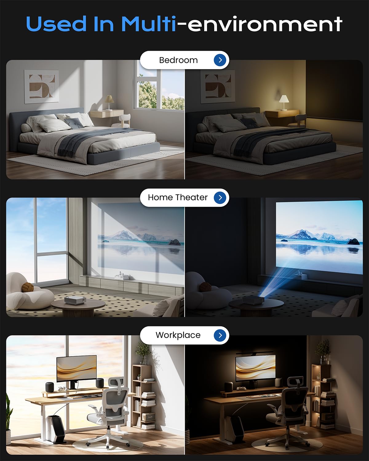 OTUOER 100% Blackout Portable Roller Shades with Magnetic Buckle, No Tools No Drill Cordless Blackout Blinds for Windows, Thermal Insulated Black out Curtains for Bedroom, Travel(35" W x 64" H, Black) OTUOER