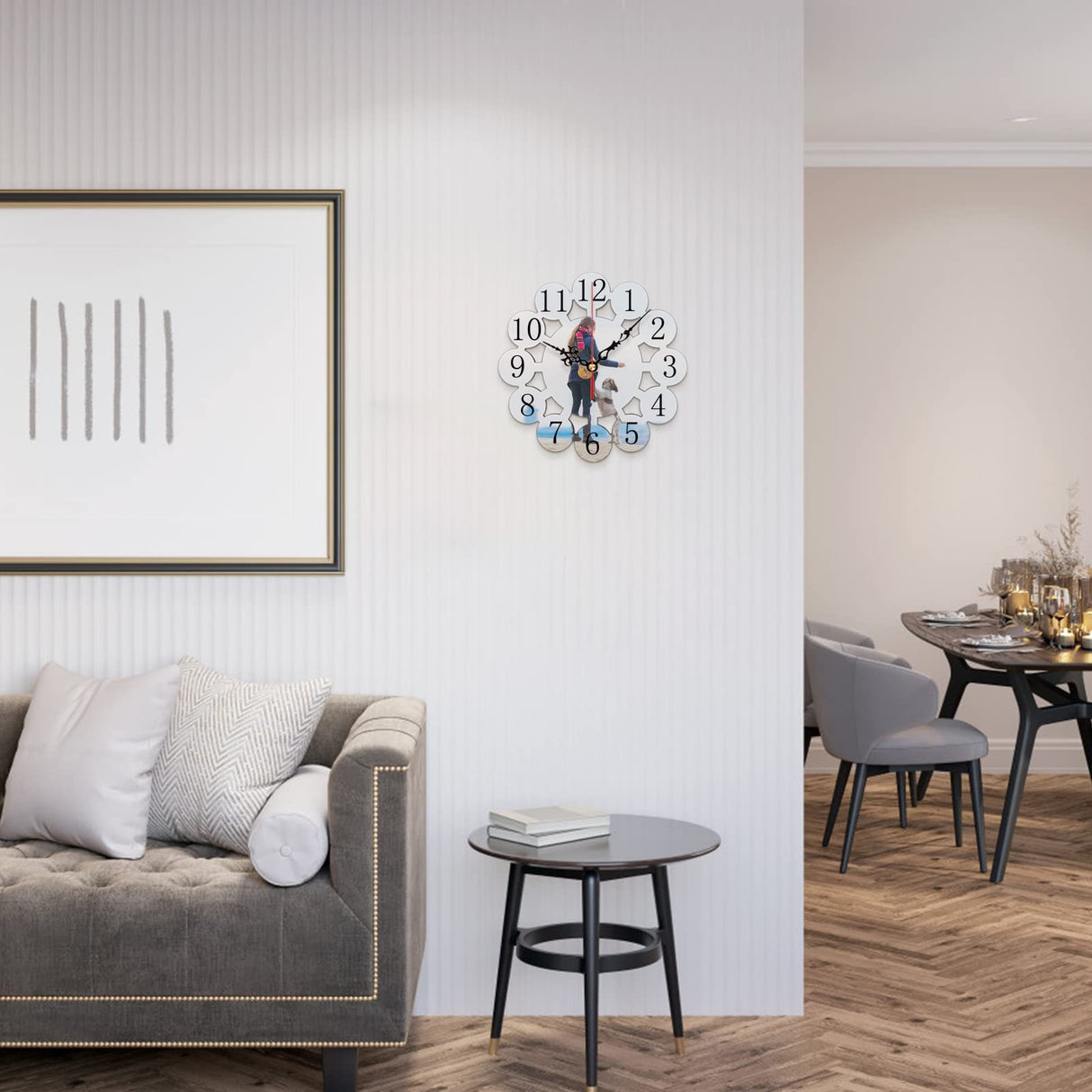 Valyria Sublimation Blanks Wall Clock, 7.9" Round Sublimation Wall Clocks Silent Non-Ticking Easy to Read Battery Operated Decorative Wall Clock for Home Kitchen Office School Hotel Valyria