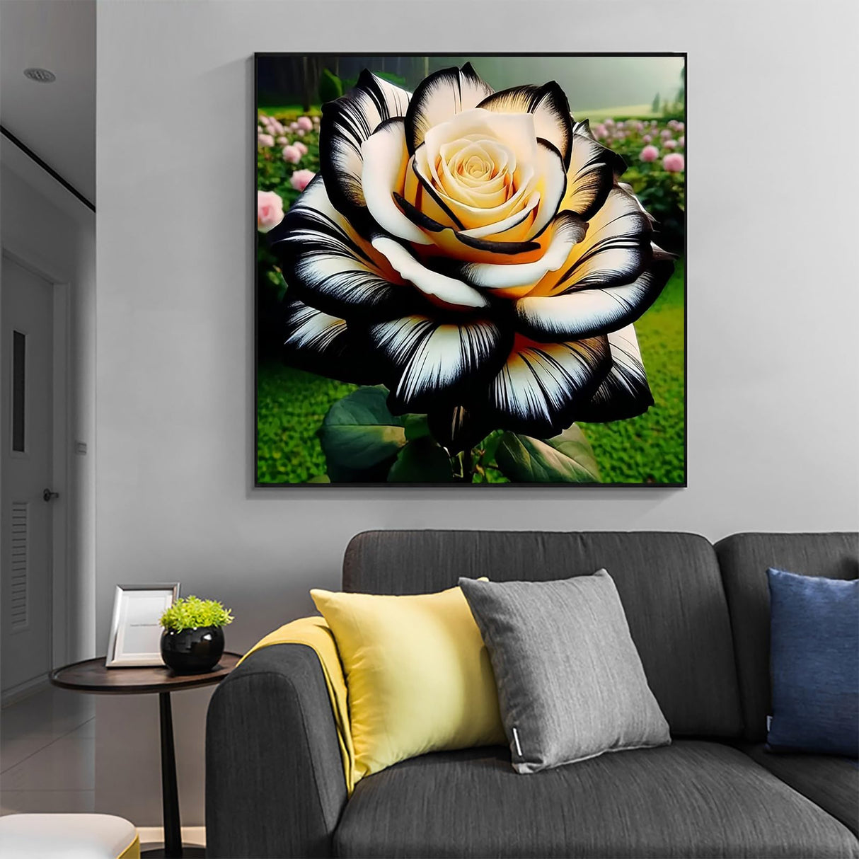 APTDYIGL 5D Yellow Rose Diamond Painting Kits for Adults Beginner,DIY Flower Diamond Art Kits for Adults,Round Full Drill Diamond Dots with Gem Art Kits,Home Wall Decor 15.7X15.7inch APTDYIGL