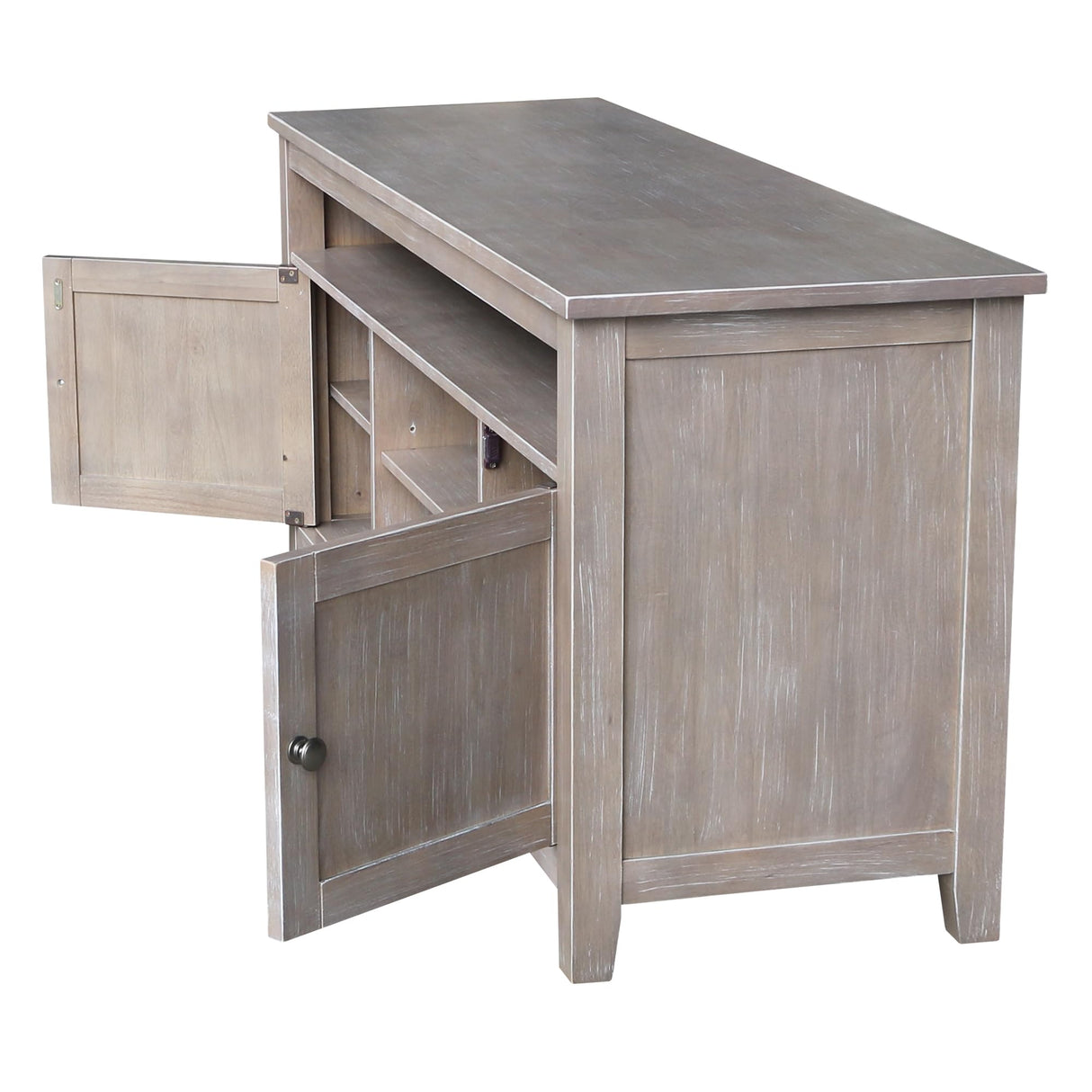 International Concepts Entertainment/TV Stand - With 2 Doors, Washed Gray Taupe IC International Concepts