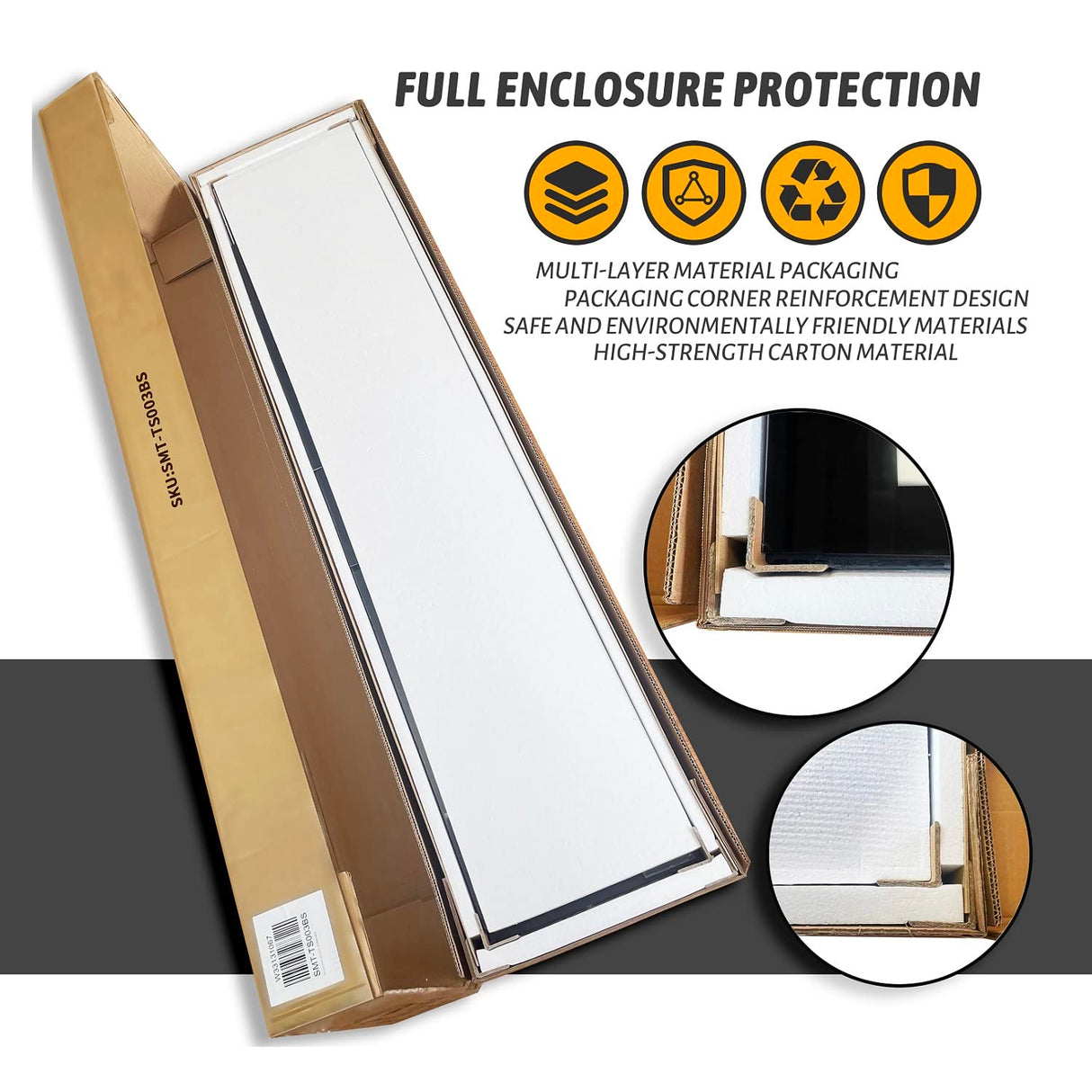 CFTEL Black TV Stand, 60 65 70 75 inch Wood TV Stand, High Glossy Entertainment Center with Large Drawers&Glass Display Shelf, LED Modern Media Gaming Cabinet TV Console for Livingroom, Bedroom CFTEL