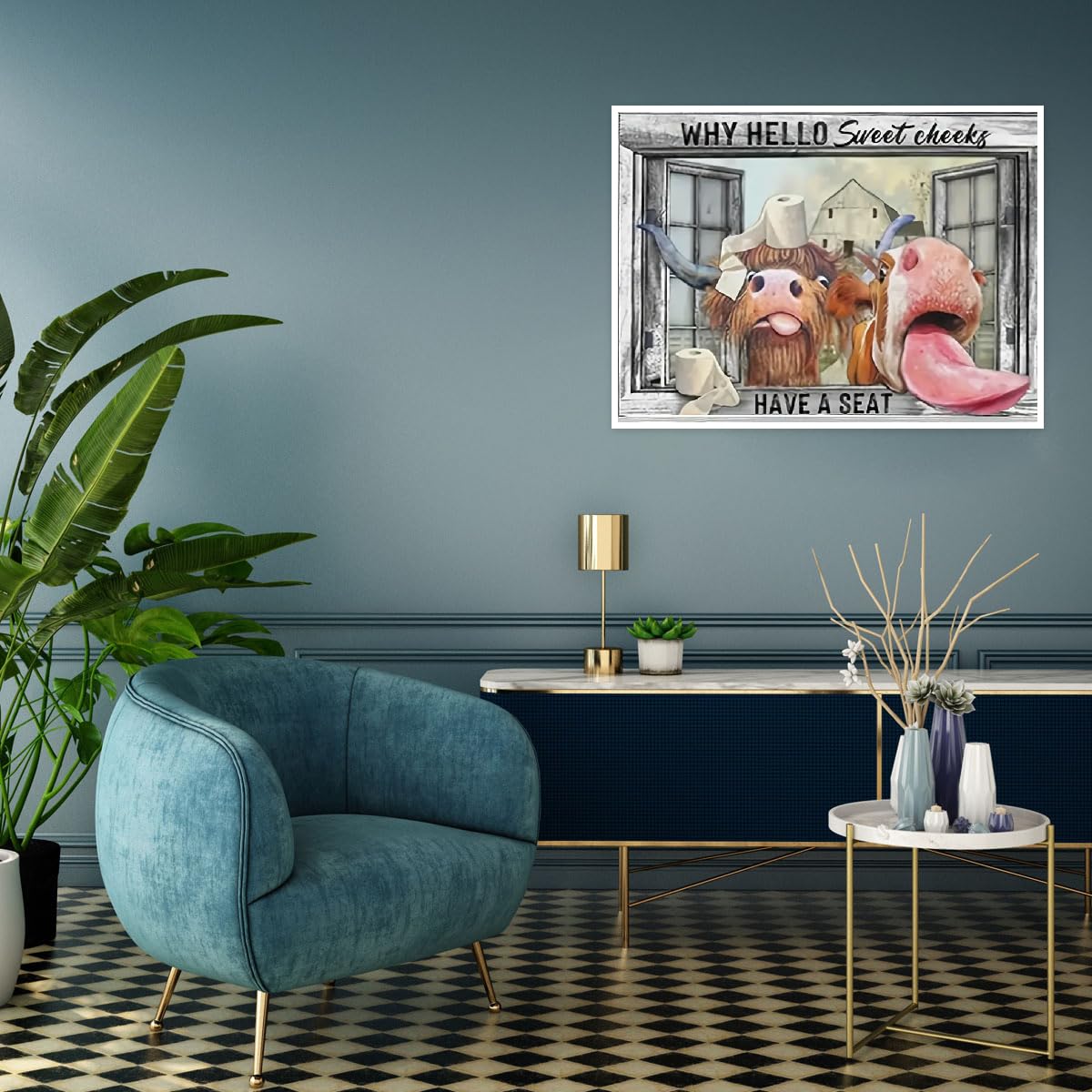 MOMDEDP Highland Cow Diamond Painting Kits for Adults - 5D Cow Diamond Art Kits for Beginners, DIY Cow Diamond Art Painting Crafts Funny Cow for Decor Home Walls Gifts 12X16Inch MOMDEDP