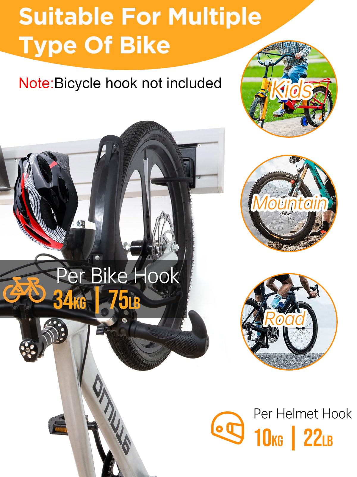 FRAYSCENT Slatwall Panels Garage Tool Organizer Wall Mount Garage Slat Wall Storage Systems, Bike Storage Rack Garage Organizers and Storage PVC Wall Panels Slat Wall Paneling FRAYSCENT