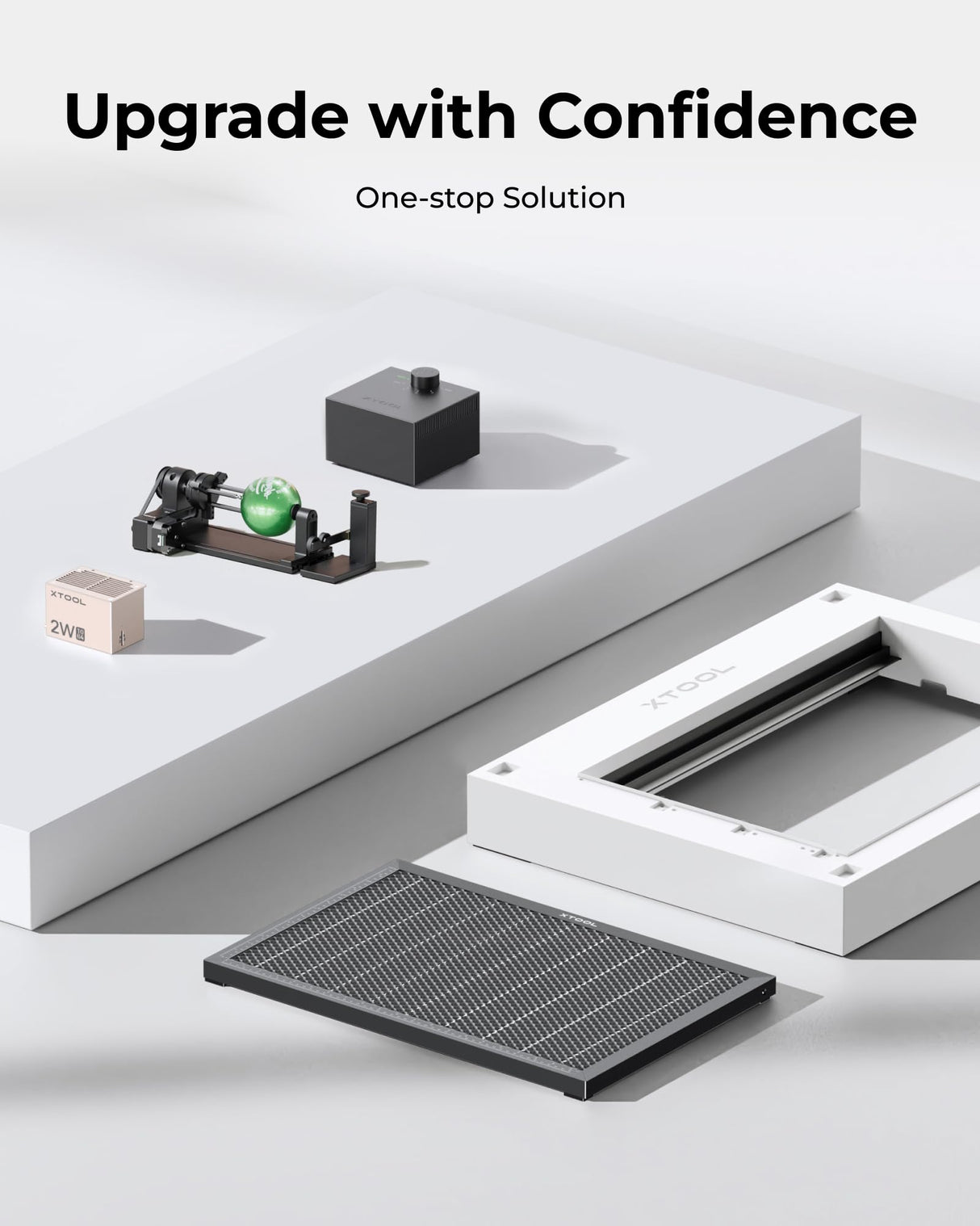 xTool S1 Laser Engraver Kit, Class 1 Laser Engraver and Cutter with Smart Air Aisst and Honeycomb Panel, Auto-Focus Laser Machine 10W Enclosed Laser Engraving Machine for Home Crafts xTool