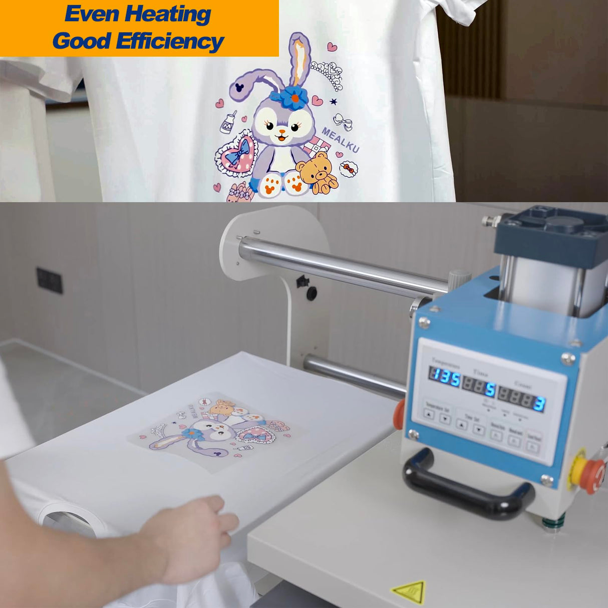 WUMSTOT Heat Press 16x24 Machine: Pneumatic Dual Platen Heat Press with Portability Stand & Up-Sliding Function - Large Format Sublimation Transfer Machine for Professional Printing WUMSTOT