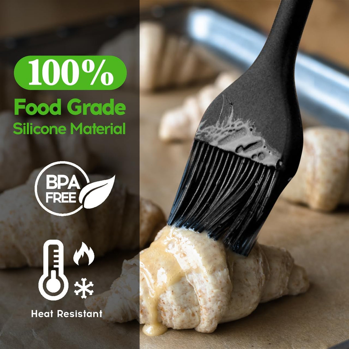 Basting Pastry Brush and BBQ Mop Cooking - ZQDFLME Sauce Brush Set with Heat Resistant Silicone Brushes for Grilling, Kitchen Cooking,Smoking Steak (4 pcs) ZQDFLME