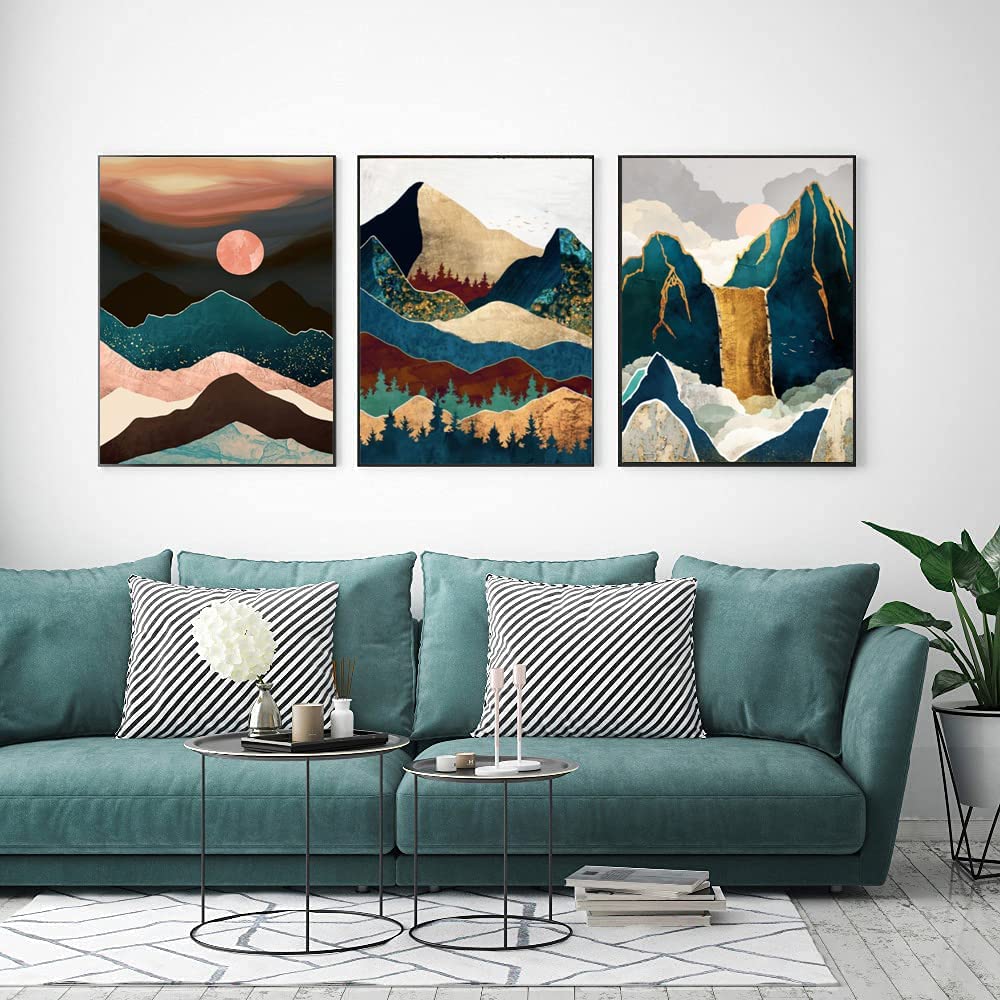 LFMU 6 Pack Diamond Painting Kits for Adults,Full Round Drill Diamond Painting Abstract Landscapes DIY 5D Diamond Art Craft for Home Wall Decor Gift (12x16inch) DP LFMU