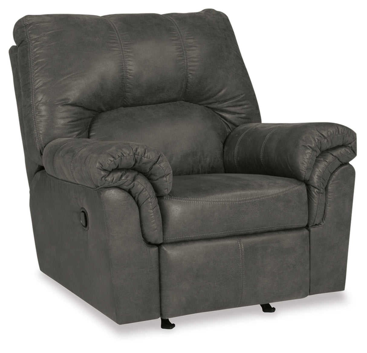 Signature Design by Ashley Bladen Faux Leather Manual Rocker Recliner, Gray Signature Design by Ashley