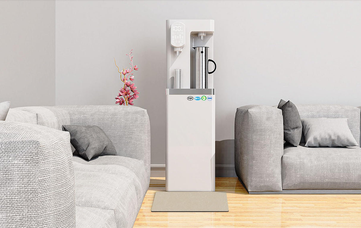 Coffee Maker Mat for Countertops, Coffee Bar Accessories Fit Under Coffee Machine Mat 19"x12"Rubber Backed Coffee Pots - Table Mat Under Appliance, Kitchen Counter Coffee Dish Drying Mat, Marble Beige Golener