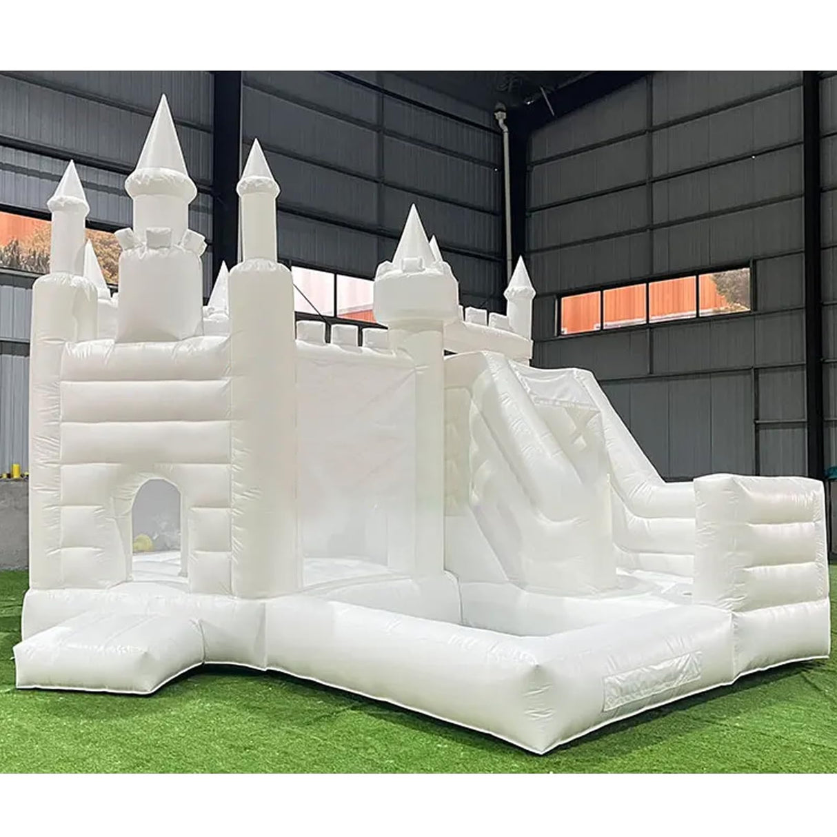 White Bounce House, Commercial White Castle 20x13ft Large Adults PVC Bounce House with Blower Inflatable Castle for Wedding Birthday Party Celebrations AIRMAT FACTORY