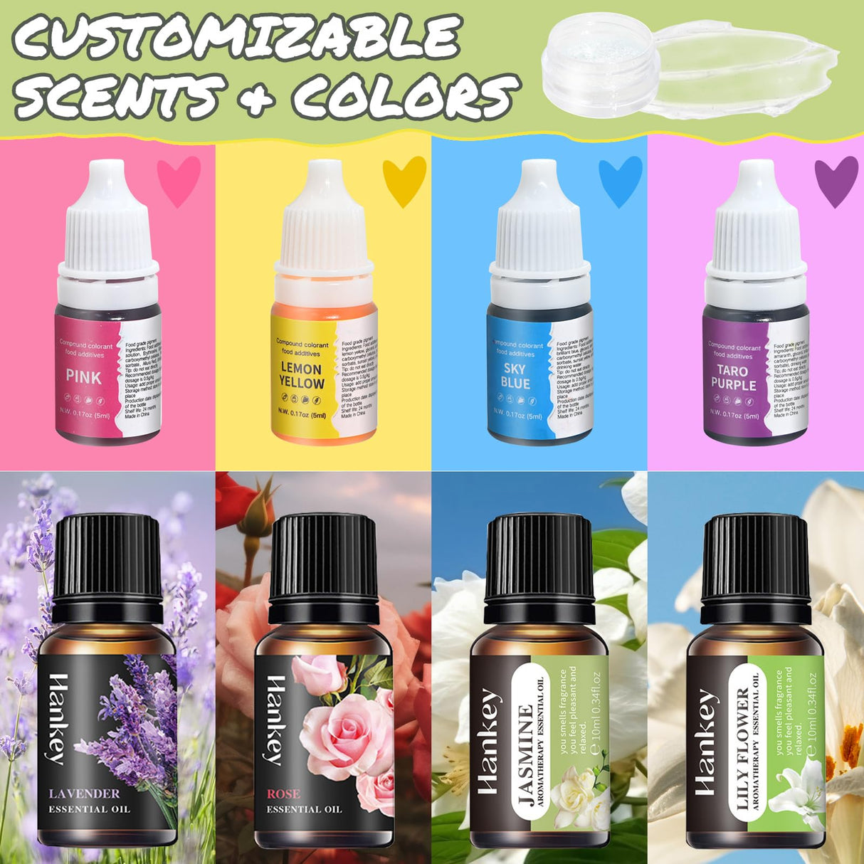 Jcoos Soap Making Kit, Soap Making Kit for Adults Kids, Make Your Own Soap Making Supplies, Soap Base, Soap Mold, Dried Flowers, Soap Dye, Scents Crafts for Girls, Christmas Gifts Jcoos