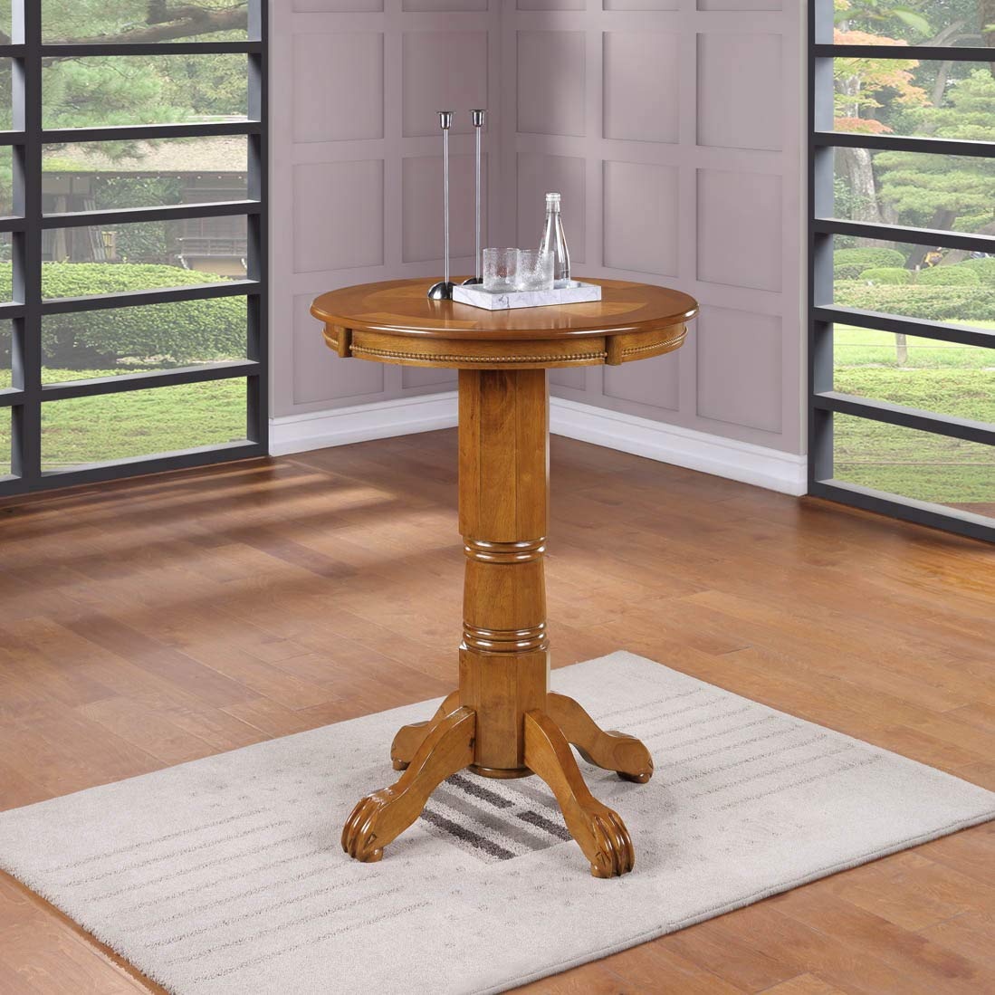 Boraam Florence Pub Table, 42-Inch, Oak Boraam