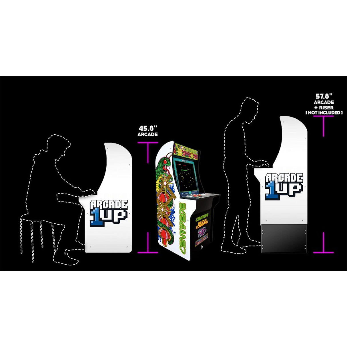 Arcade1Up Street Fighter - Classic 3-in-1 Home Arcade, 4ft ARCADE1UP