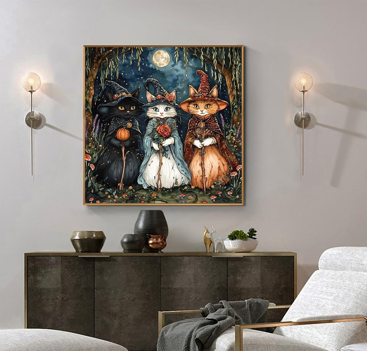 APTDYIGL 5D Three Cats Diamond Painting Kits for Adults Beginner,DIY Cats Diamond Art Kits for Adults,Round Full Drill Diamond Dots with Gem Art Kits,Home Wall Decor 15.7X15.7inch APTDYIGL