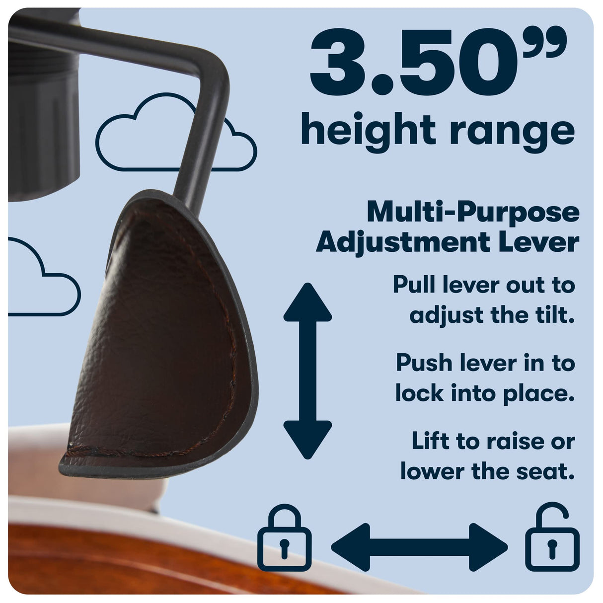 Serta Big and Tall Executive Office Chair with Wood Accents, Adjustable High Back Ergonomic Computer Chair with Lumbar Support, Bonded Leather, Brown Serta