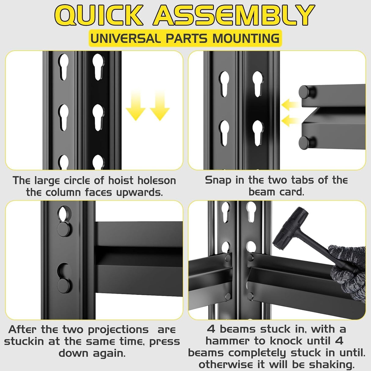 TigerParty 2050LBS Heavy Duty Garage Shelving, 5-Tier Adjustable Storage Shelves, Metal Shelving Unit and Storage Rack for Pantry, Basement, Warehouse, 72" H x 36" W x 16" D, MDF Borad TigerParty