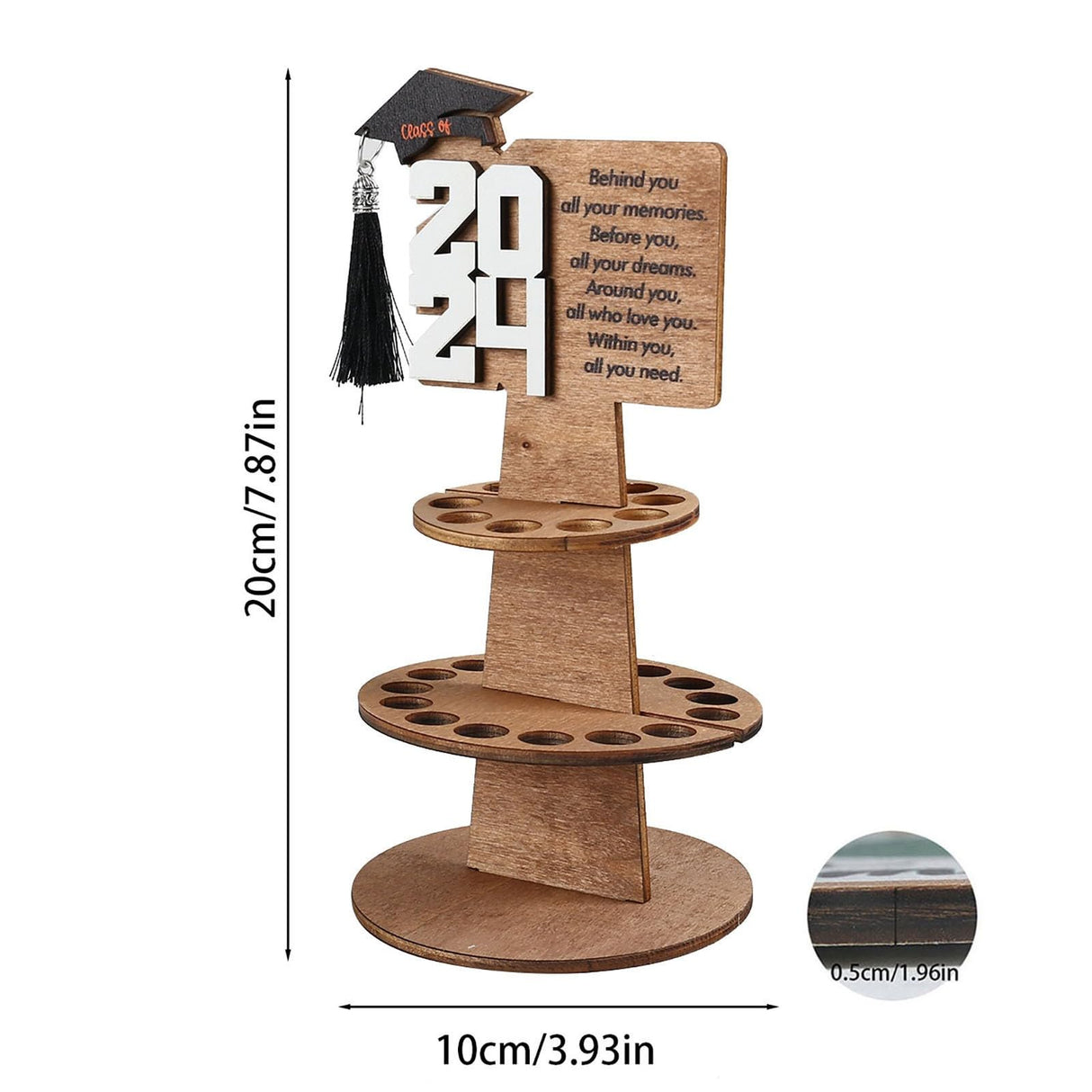 Graduation Money Gift Holder, 2024 New Graduation Gift Money Holder Congratulation Card Holder Money Cake for Graduation Party Graduation Gift Cake Layered Wallet Ornament-Khaki Generic