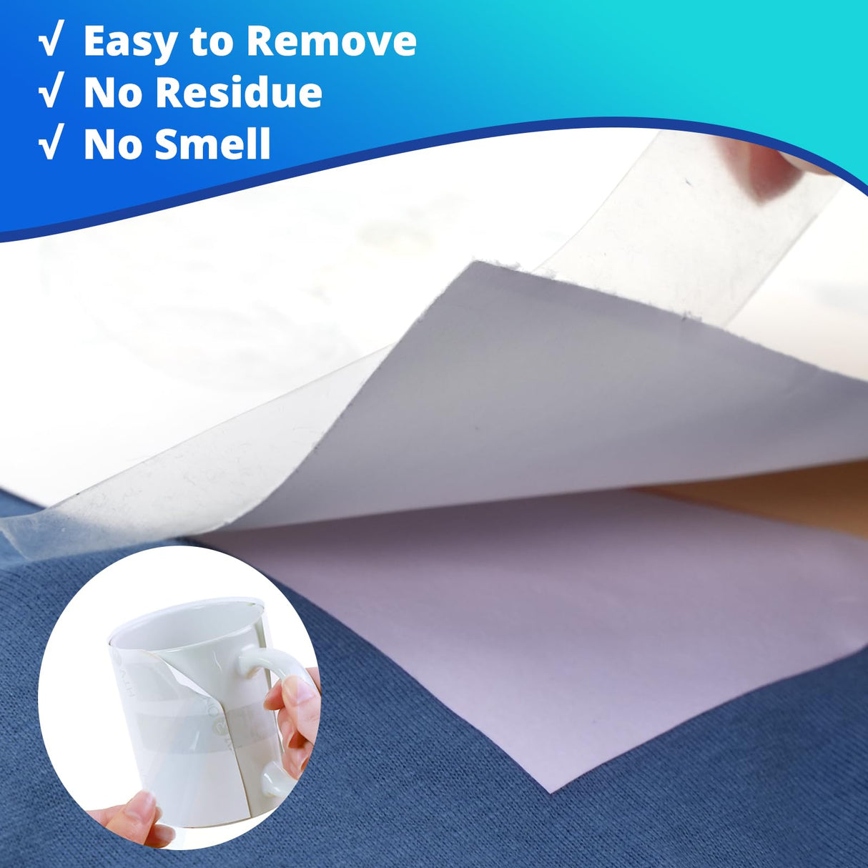 HTVRONT Heat Resistant Tape - Sublimation Tape 2 Rolls 20mm x 33m Heat Transfer Tape, No Residue Heat Tape for Sublimation Blanks Tumblers Mugs Fabrics, Adhesive Heat Transfer Heat Press Tape (Clear) HTVRONT