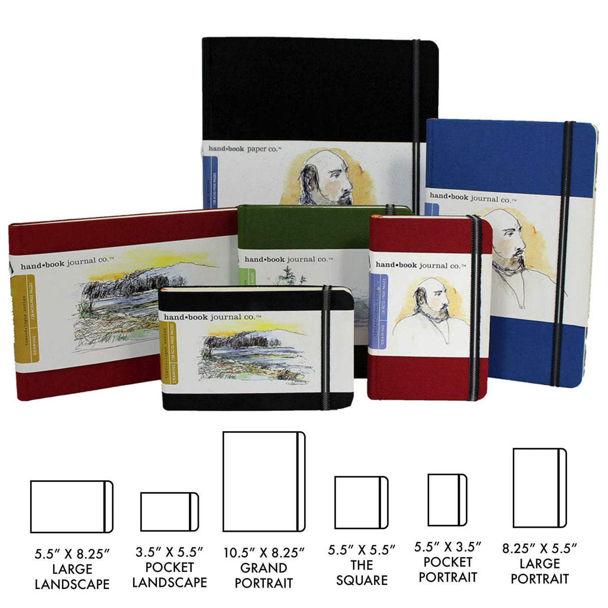 Speedball Art Products Travelogue Drawing Book, Square 5-1/2 x 5-1/2, Ultramarine Blue Artist Journal Speedball