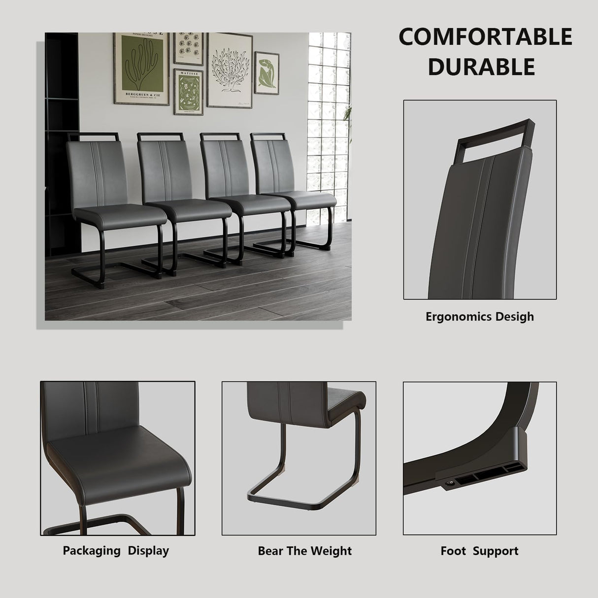 Modern Dining Table Set for 8,Adjustable Dining Table,Rectangular Rock Slab Dining Table for 8-10 People,Metal Base and Legs for Living Room,Dining Room,Kitchen ,78" Dining Table+8 Gray Chairs WIIS' IDEA