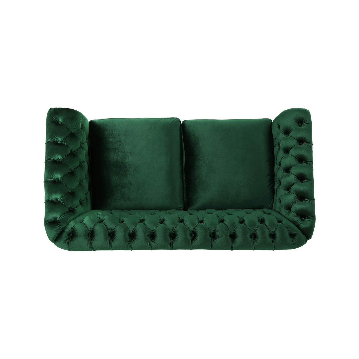 Christopher Knight Home Karen Traditional Chesterfield Loveseat Sofa, Emerald and Dark Brown, 61.75 x 33.75 x 27.75 Christopher Knight Home