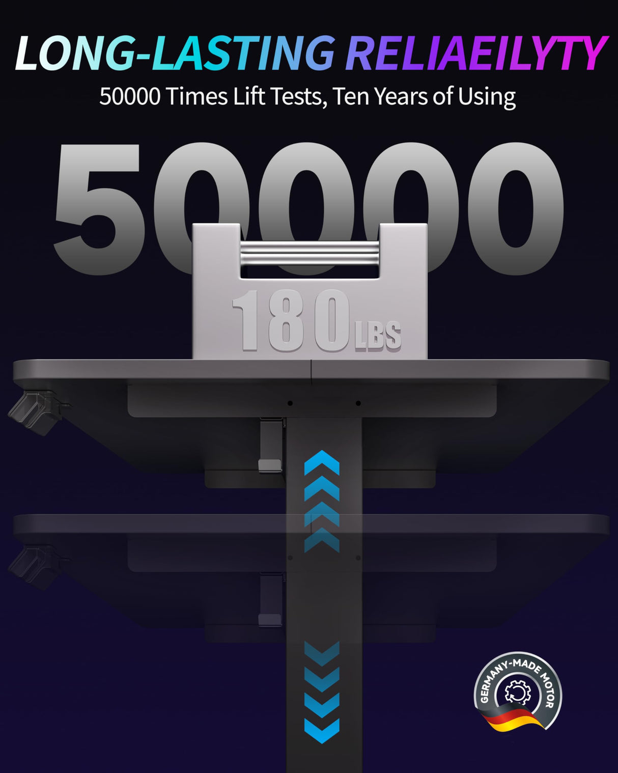 Standing Desk Electric Adjustable Computer Desk-Stand up Desk Office Gaming Home Office Memory Desks 48x24 inches Black BIZUM