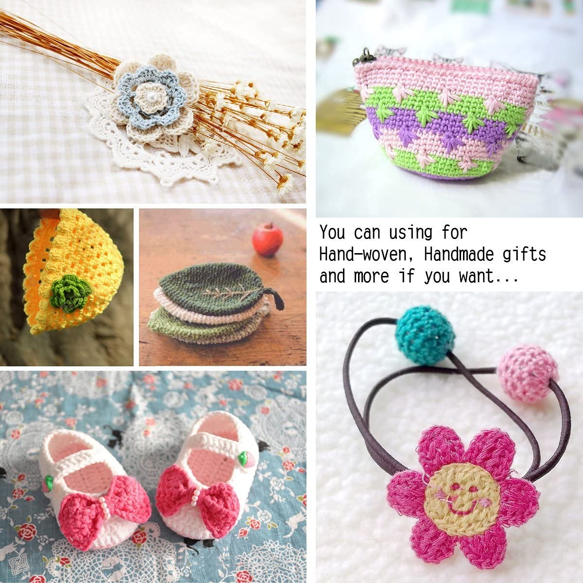 Soft 1500Y 15 Pearl Balls Cardinal Size 8 Rainbow Colors for Crochet Hardanger Cross Stitch Needlepoint Hand Embroidery LE PAON
