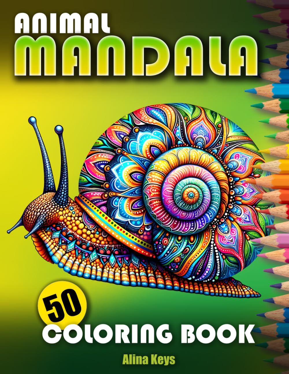 Animal Mandala Coloring Book for Adults: Stress Relieving Designs for Mindfulness and Relaxation: 50 Unique Hand-Drawn Illustrations of Animals with Intricate Mandala Patterns for Stress Relief WoodArtSupply