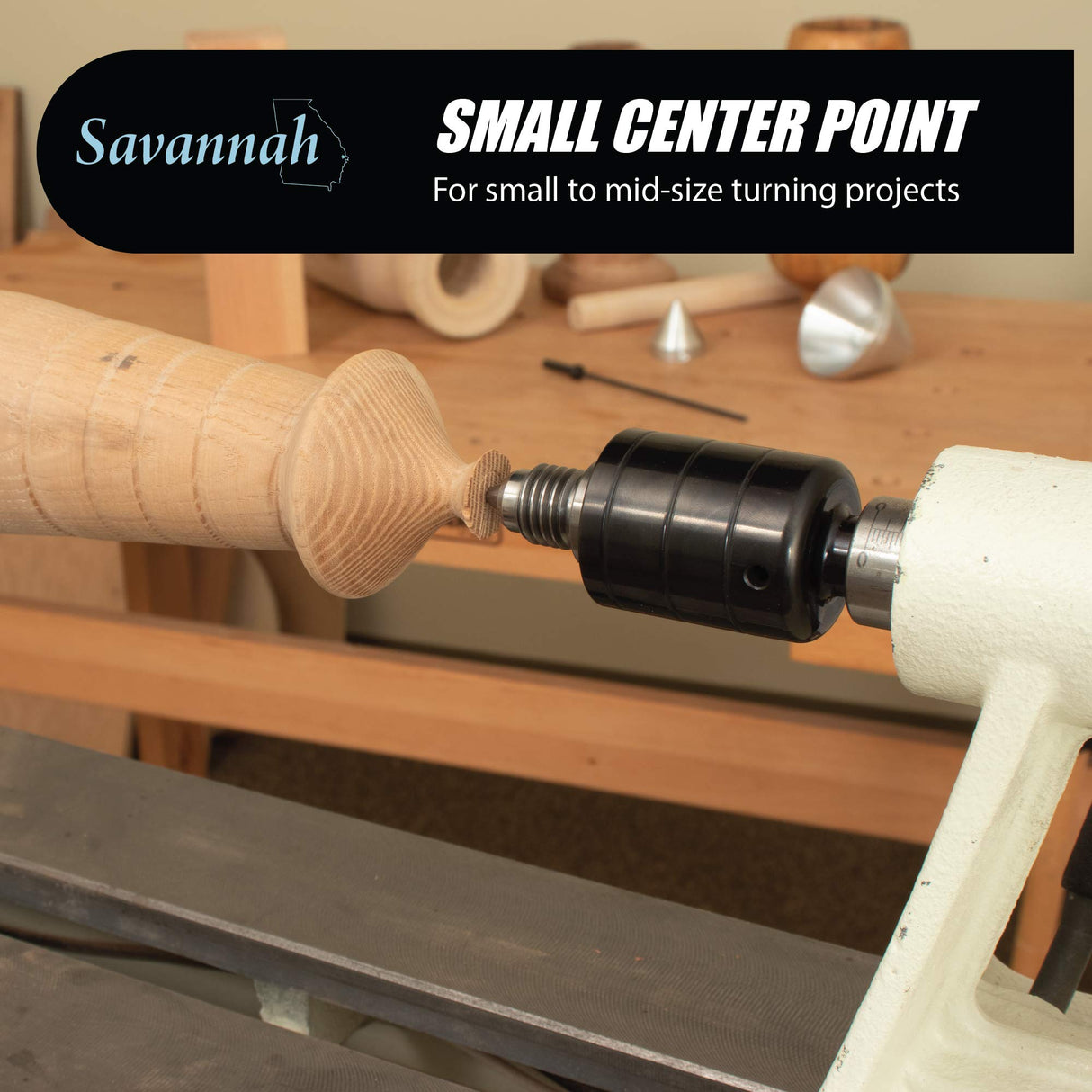 Savannah Heavy Duty Dual Bearing Live Center For Woodworking Lathes and Large or Small Wood Turning Projects. Ultra Smooth Live Center Performance with Minimal Play for MT2 Lathes Savannah