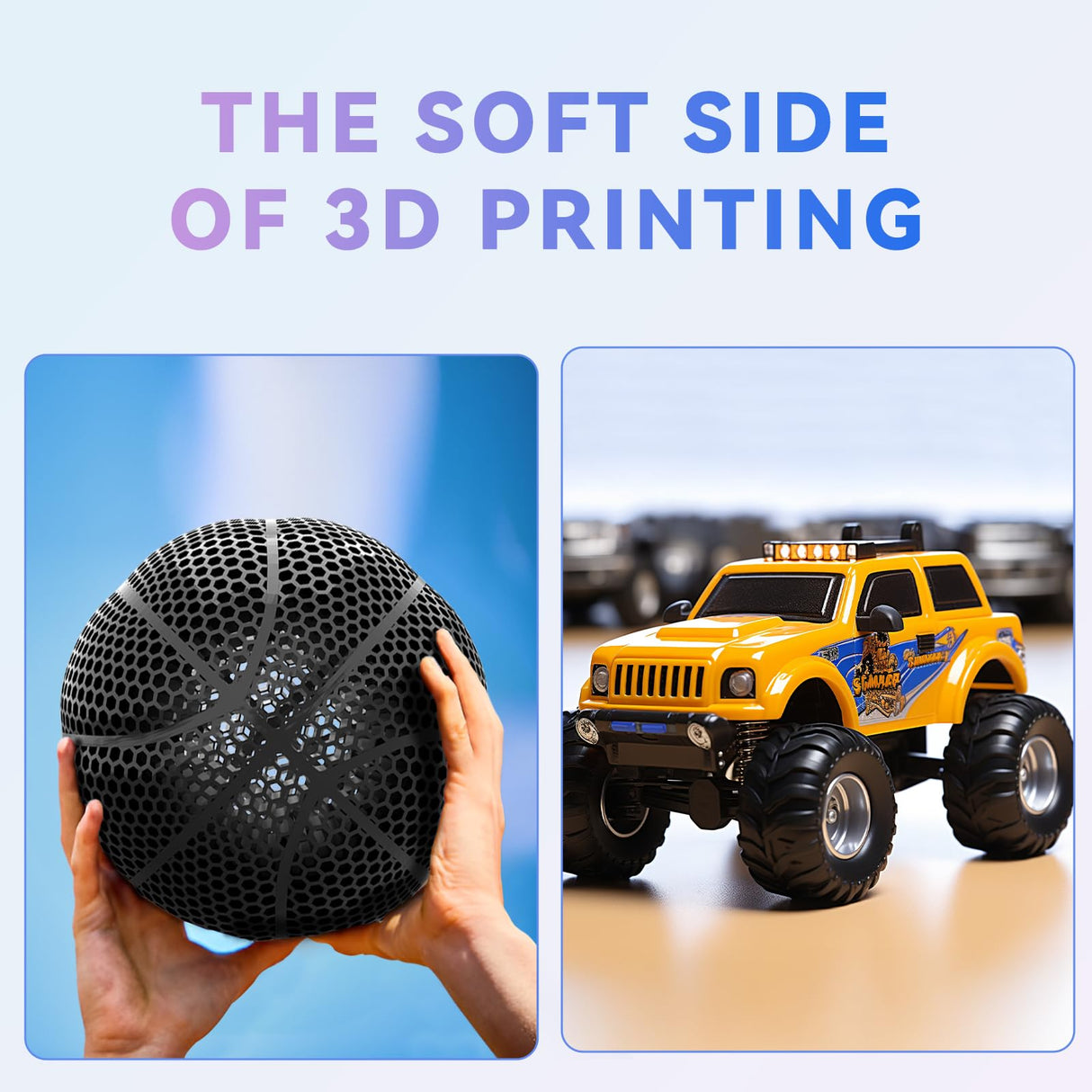 Creality TPU Filament Black, Flexible 3D Printer Filament 1.75mm for Airless Basketball, 95A Shore Hardness Good Layer Bonding Performance Dimensional Accuracy +/- 0.03 mm for Most FDM 3D Printers,1kg Creality