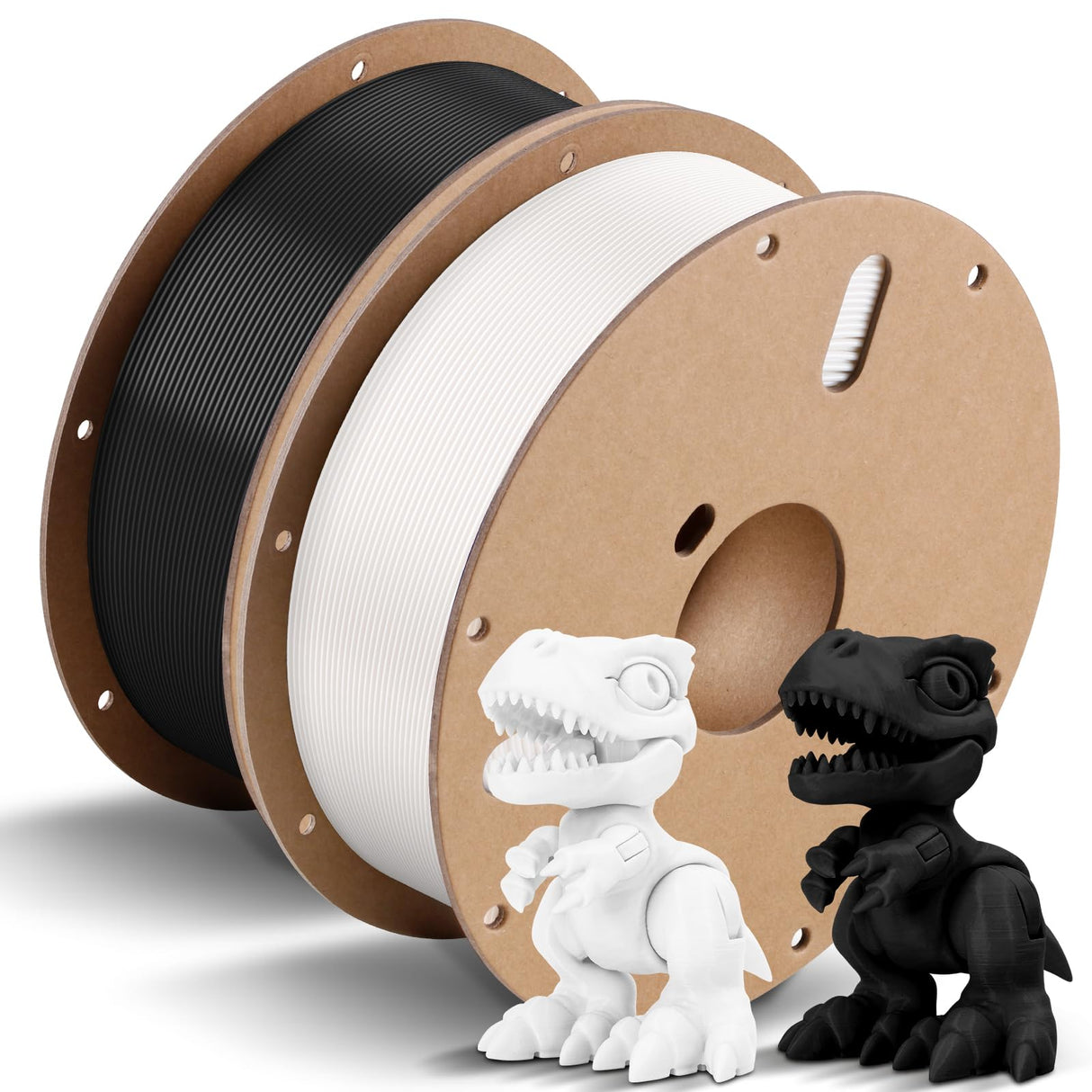 ANYCUBIC High Speed 3D Printer Filament 1.75mm Bundle, Rapid PLA Filament with High Prints Quality, Dimensional Accuracy +/- 0.02mm, Print with Most FDM 3D Printers, 1KG Spool, 2KG Black+White ANYCUBIC